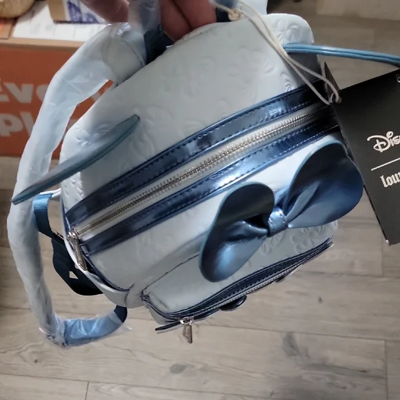 Loungefly Disney Blue Butterfly Kids Backpack - Picture 4 of 7